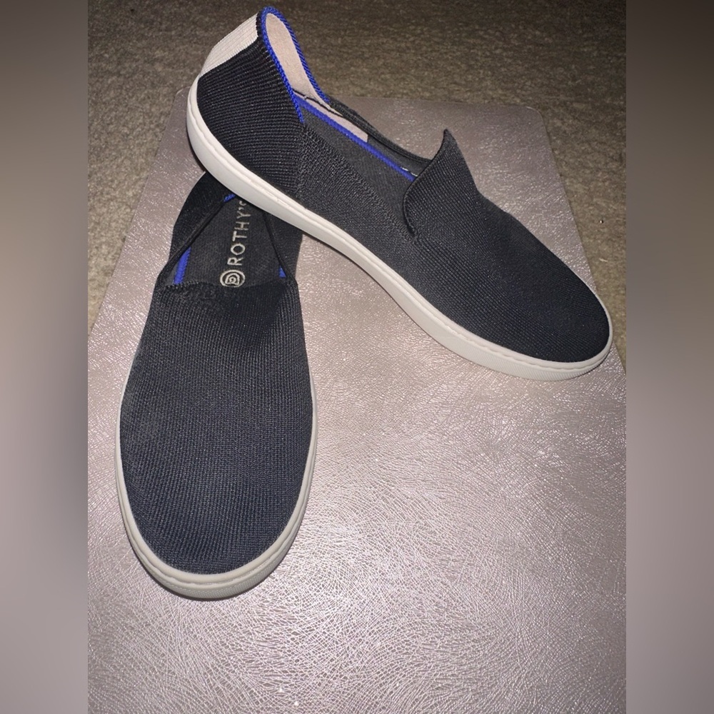 Rothy's women’s Black Slip-On Sneaker 10 office business casual
